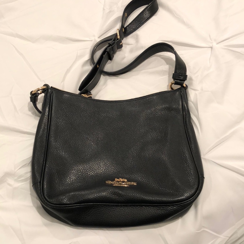 Coach Black Leather Shoulder Bag crossbody